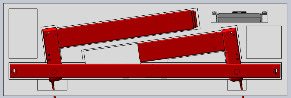Packaging layout for a folding standing desk frame