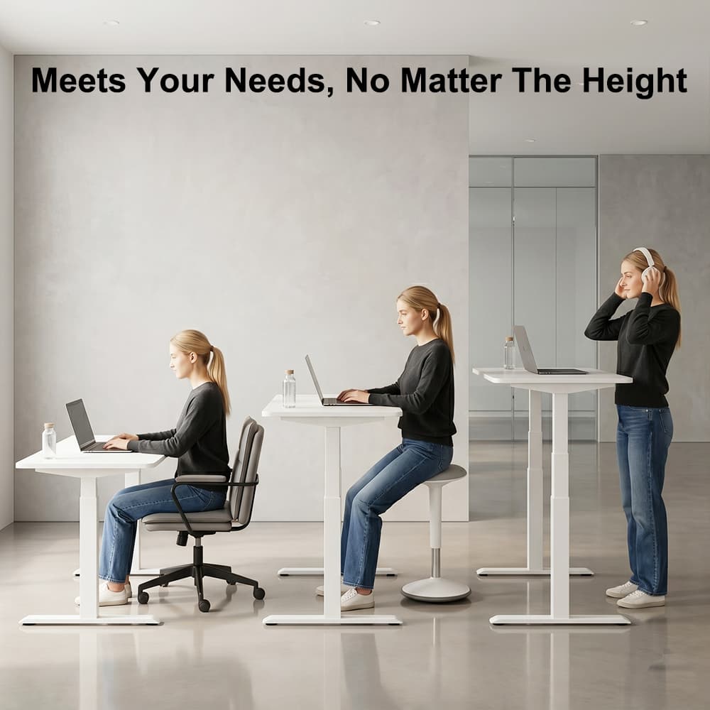 NATE 2AF3 sit stand height adjustable desk frame for different working positions