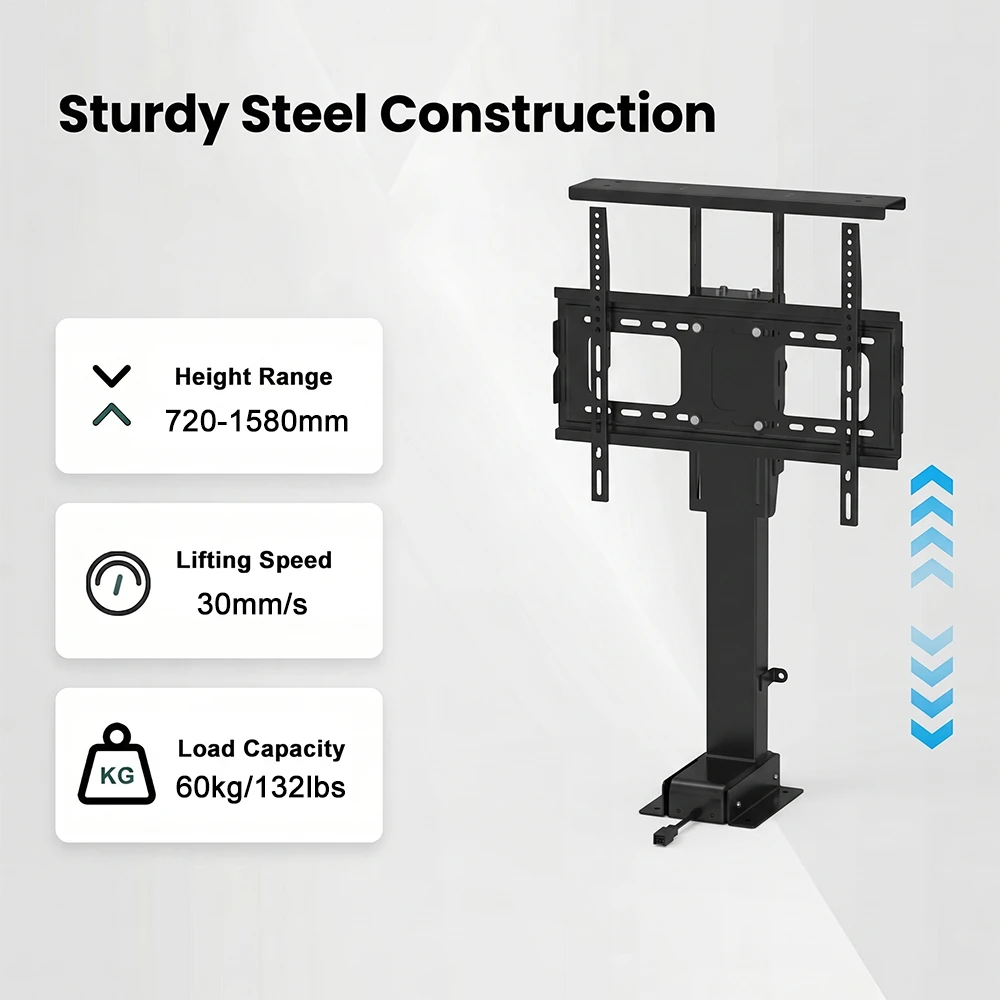NT33-1TV(B) sturdy steel construction with 720 to 1580mm height range