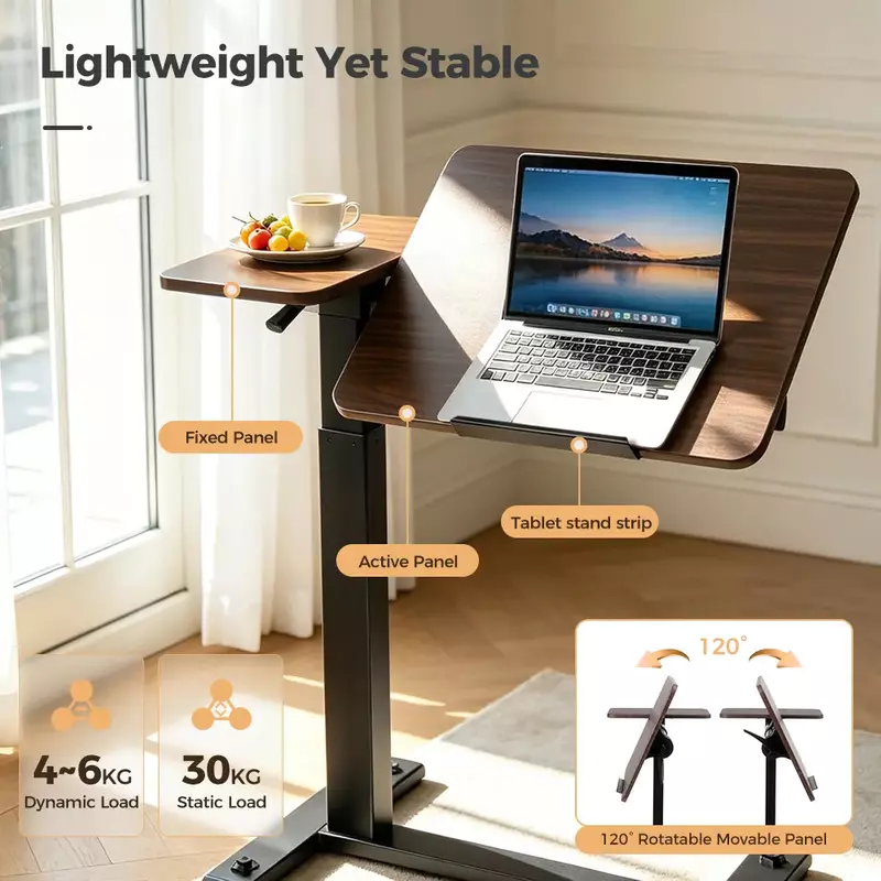 GT-SR-65-B-D dual-side tilting desktop with tablet support