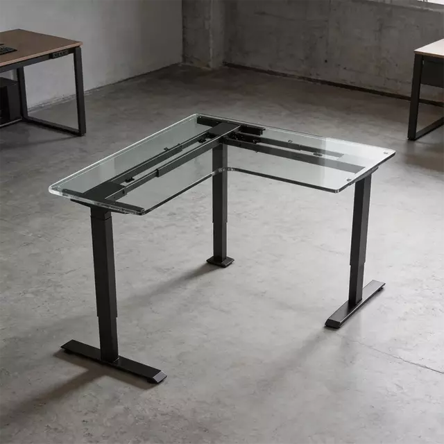 NATE 3JRF2 three-motor L-shaped standing desk frame