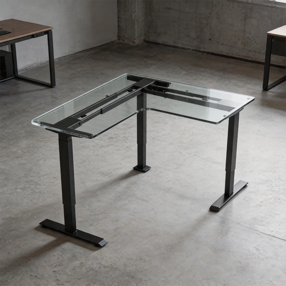 NATE 3JRF2 three-motor L-shaped standing desk frame