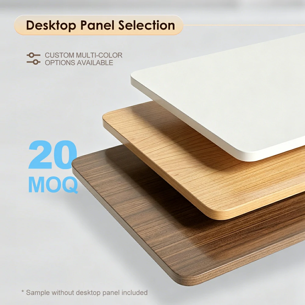 Custom desktop panel color options for NATE standing desk frame