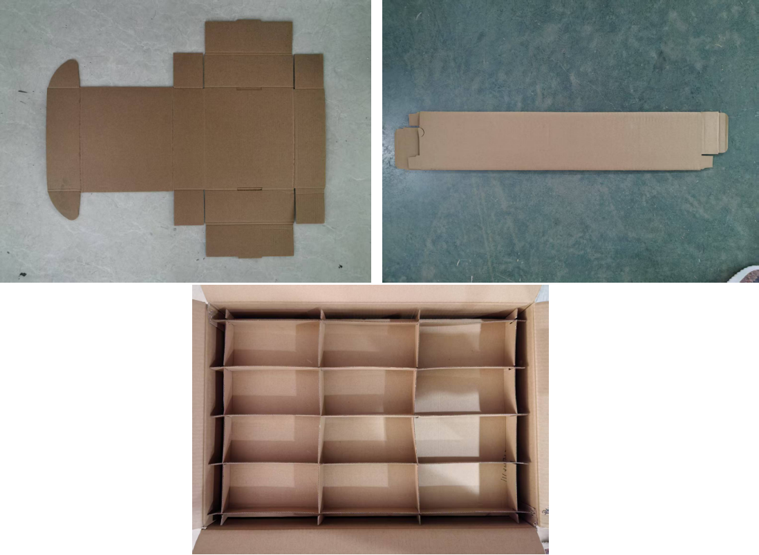 Corrugated cardboard packaging for individual desk frame components