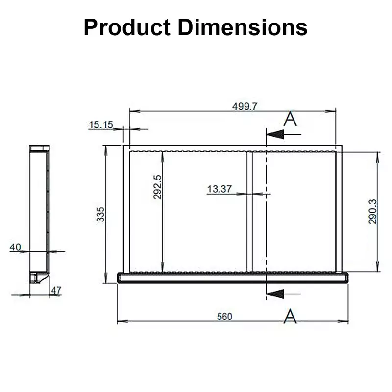 NATE HCT-B Desk Drawer Combination product dimensions