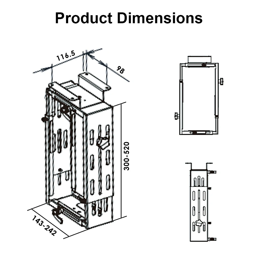 NATE HZJ-E CPU Holder product dimensions