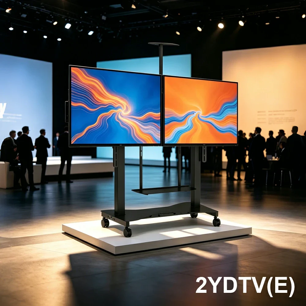 NATE 2YDTV(E) motorized dual-screen TV lift stand