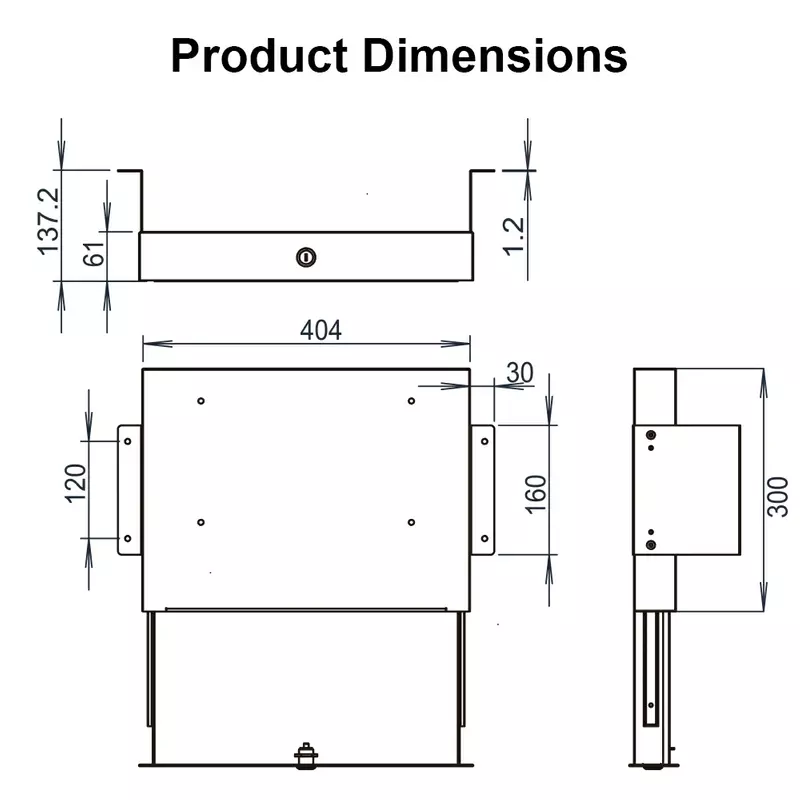 NATE HCT-E Desk Drawer Combination product dimensions