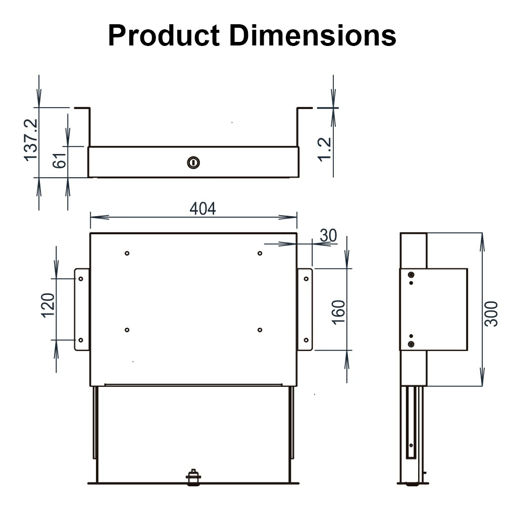 NATE HCT-E Desk Drawer Combination product dimensions