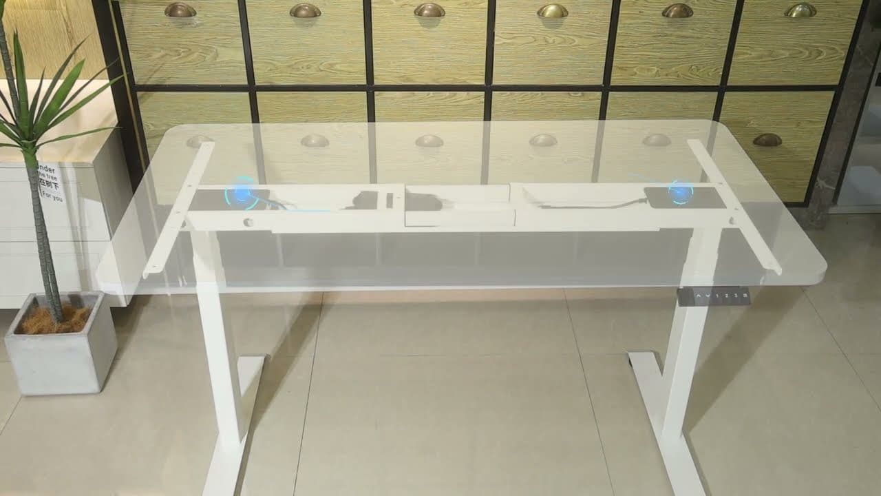 NATE 2AF3 dual motor standing desk frame display video